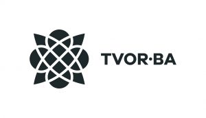 TVOR•BA logo horizontálne čiernobiele